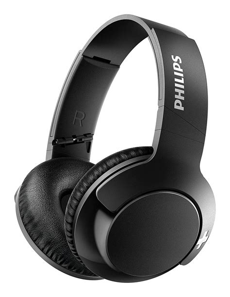 philips bass wireless bluetooth headphone  mic black wizz computers