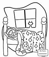 Coloring Night Pages Time Sleepover Furniture Printable Getcolorings Bed Drawing Color Clipart Bedroom Print Sleep Paper Girl Kid Dream Supercoloring sketch template