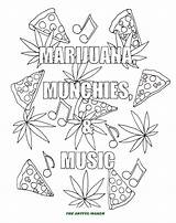 Coloring Weed Pages Marijuana Adult Leaf Cannabis Music Munchies Printable Pot Drawing Step Plant Getdrawings Popular Zoom Etsy sketch template