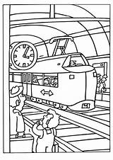 Coloring Train Station sketch template