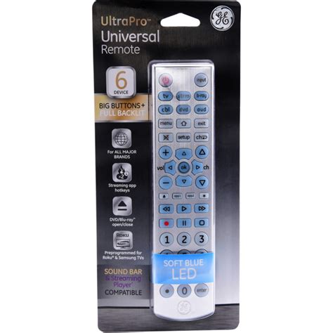 ge universal remote control  devices brushed silver hyproinc media