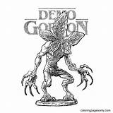 Demogorgon Monster Lapiz Dessin Ausmalbilder Monstruos Fanart Fotos Esboço Lápiz Idée sketch template