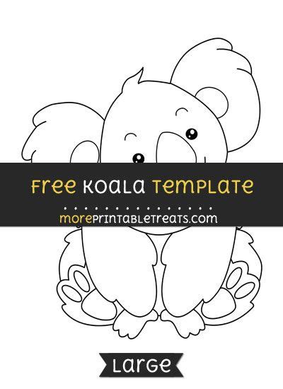 koala template large koala craft bear template templates