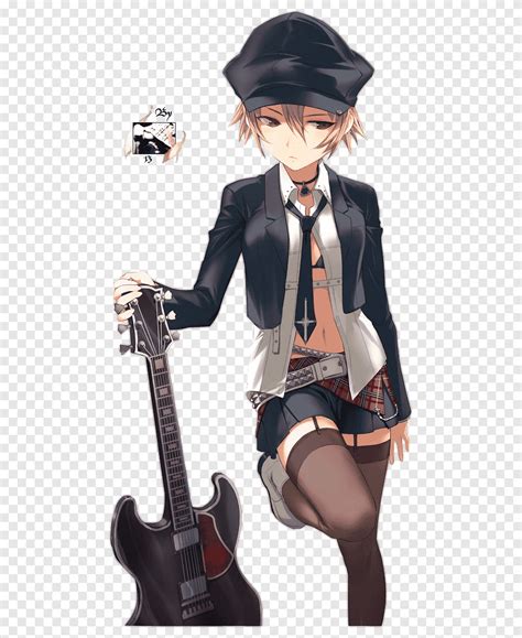 anime rock girl  guitar