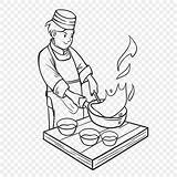 Lukisan Gourmet Masak Tukang Garis Psd Percuma Makanan Pngtree sketch template