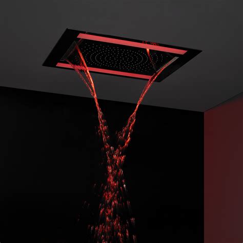 pin  samantha jacobs  digital showering  crosswater shower heads red led lights lights