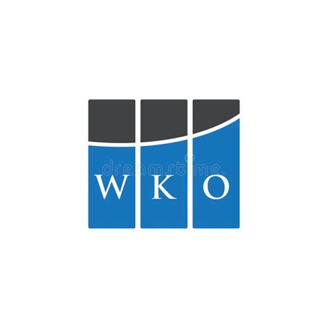 wko letter logo design  white background wko creative initials letter logo concept stock