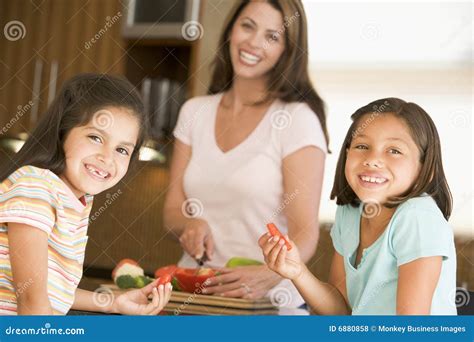 family preparing meal  stock photo image  child hispanic