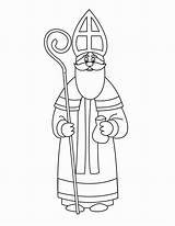 Nikolaus Ausmalbild Bischof sketch template