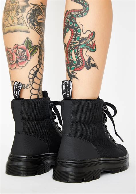 dr martens combs tech utility ankle boots  black womens maybethistime leahmarie