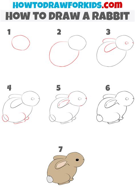 draw  rabbit easy  kids