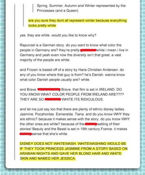tumblr user makes great point about why disney princesses are white