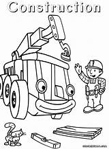 Construction Coloring Pages Worker Truck sketch template