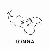 Tonga Map Icon sketch template