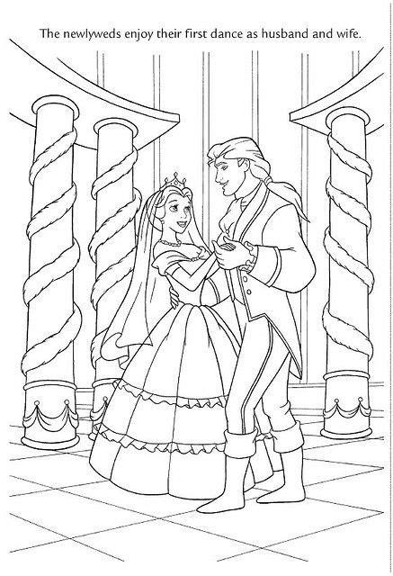 disney princess coloring pages wedding
