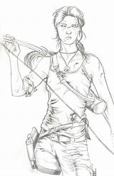 Lara Croft Raider Deviantart Enregistrée sketch template