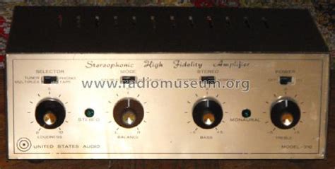 stereophonic high fidelity amplifier amplmixer united states audio radiomuseum