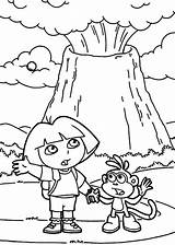 Volcano Coloring Pages Getdrawings Eruption sketch template