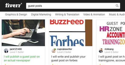 is fiverr a good place to get guest post links