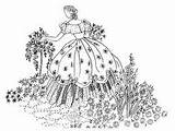 Embroidery Vintage Patterns Southern Spice Everything Nice Garden Transfers Hand Stitch Cross Belle Crinoline Ladies Applique Designs Beautiful Ribbon Sampler sketch template