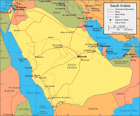 saudi arabia map  satellite image