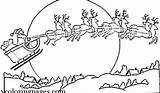 Reindeer Santa Claus sketch template