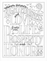 Coloring Righteousness Pages Bible Printable Scripture Flandersfamily Info Print Color Kids Verse Adult Running After Book Sheets Based Printables Choose sketch template