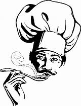 Chef Clipart Taste Tasting Clip Cliparts Cartoon Soup Drawing Head Good Logo Library Moose Marketing Kitchen sketch template