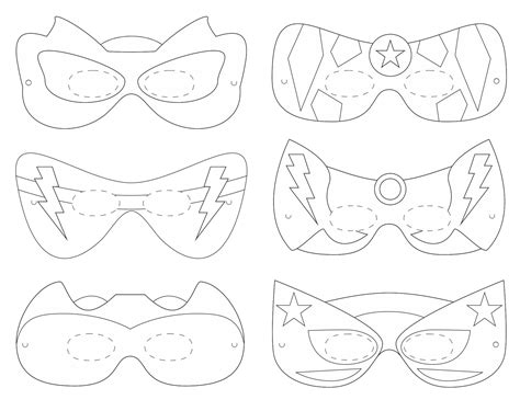 printable superhero mask patterns