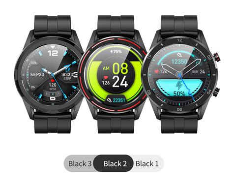 Black Kumi Magic Gt3 Smart Watch Heart Rate Tracker App For Huawei