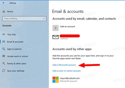 add  remove accounts    apps  windows