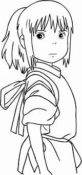 Coloring Chihiro Away Spirited Ghibli Studio La Disegni Copyright Print Da Incantata Citta sketch template