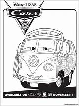 Cars Disney Pages Coloring Fillmore Color Online Printable Coloringpagesonly sketch template