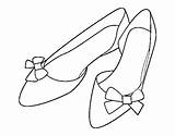 Bows Shoes Coloring Coloringcrew sketch template