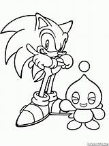 Colorkid Chao Sonic sketch template