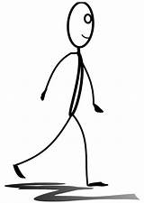 Walking Walk Coloring Stick Figure Clip Al Figures Man Large sketch template