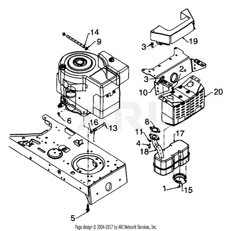 mtd ag  parts diagram  engine accessories muffler