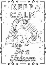 Coloring Unicorn Calm Keep Pages Adult Exist True They Printable Cute Print Justcolor Choose Board sketch template