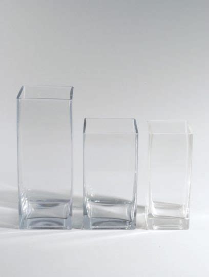 Tall Square Glass Vases West Coast Event Productions Inc