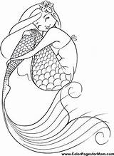 Mermaid Coloring Pages Color Kids Printable Choose Board Sheets sketch template
