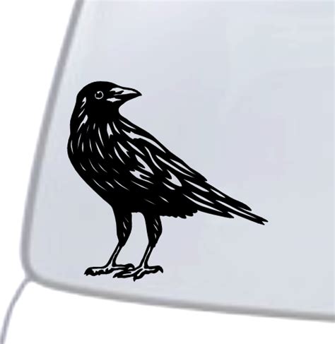 crow vinyl decal sticker car window wall bumper black bird american dope cute  sale