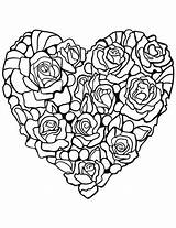 Hearts Colorat Coeur Imprimer Coloriage Adults Supercoloring Cuori Valentine Desene Inimioare Stampare sketch template