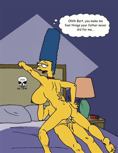 rule 34 ass bart simpson bed breasts color cum female human indoors insertion male marge