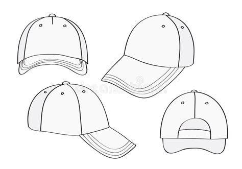 blank cap stock vector illustration  black side headwear