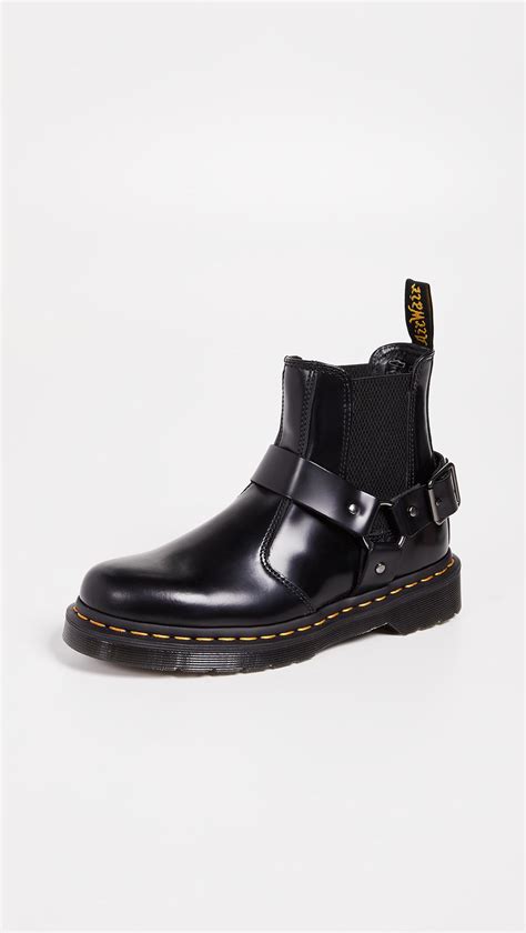 dr martens leather wincox chelsea boots  black save  lyst