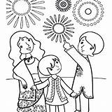 Coloring Diwali Pages Celebration Drawing Celebrate Family Netart Printable Getdrawings Getcolorings Happy sketch template