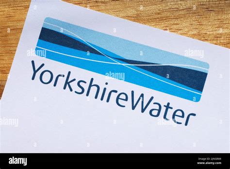 yorkshire water logo  letterhead closeup stock photo alamy