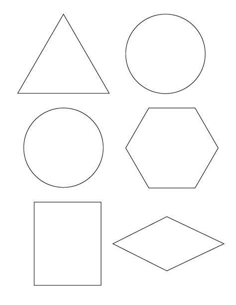 printable shapes  cutting