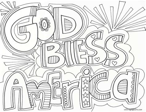 god bless america coloring page  printable coloring pages