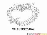 Ausmalen Valentinstag Herz Colouring Hasen Bunnies Coloringpagesfree Malvorlage sketch template